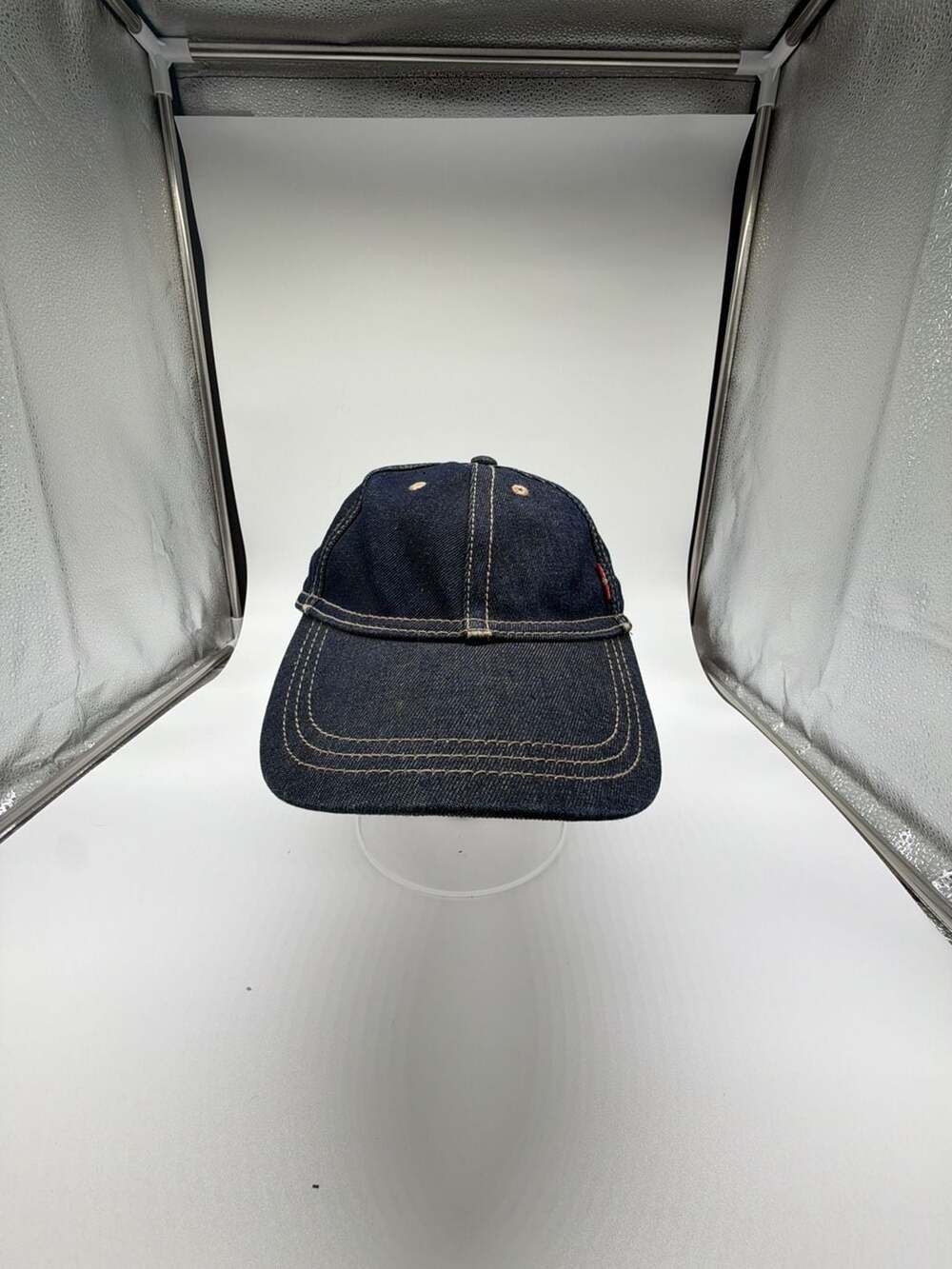 Levi's Denim Baseball Cap Adjustable Dark Blue Cotton Hat